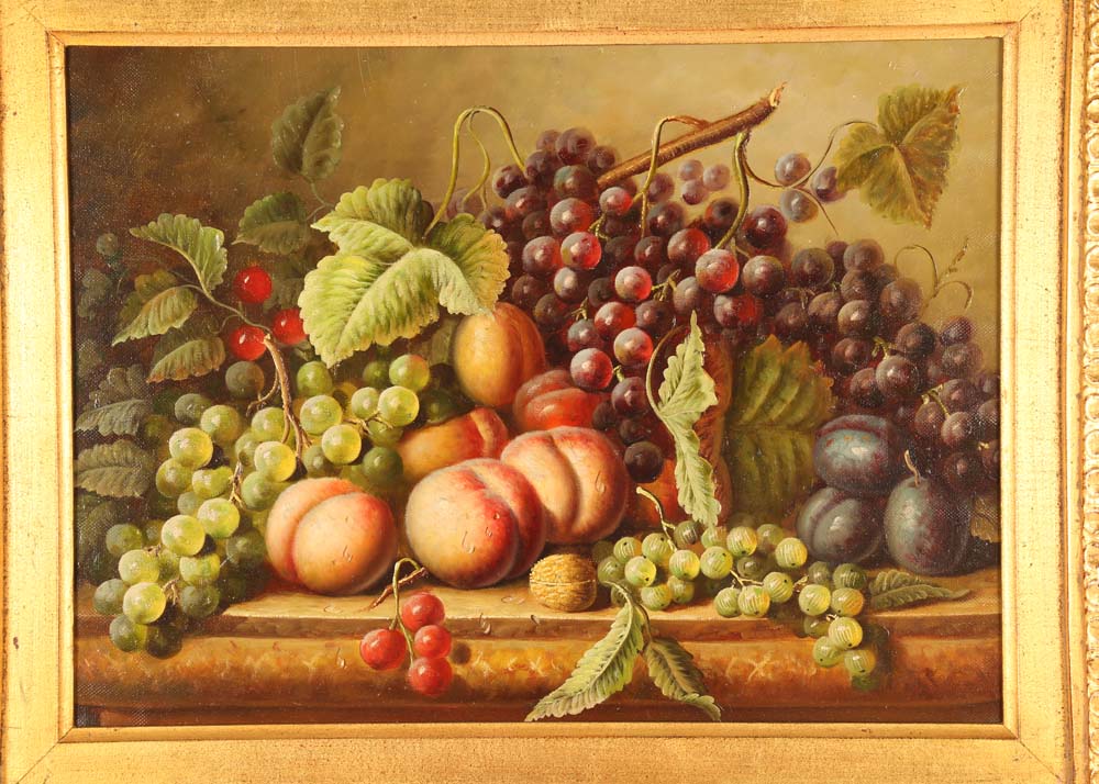 Embellished Giclee Fruit Still Life