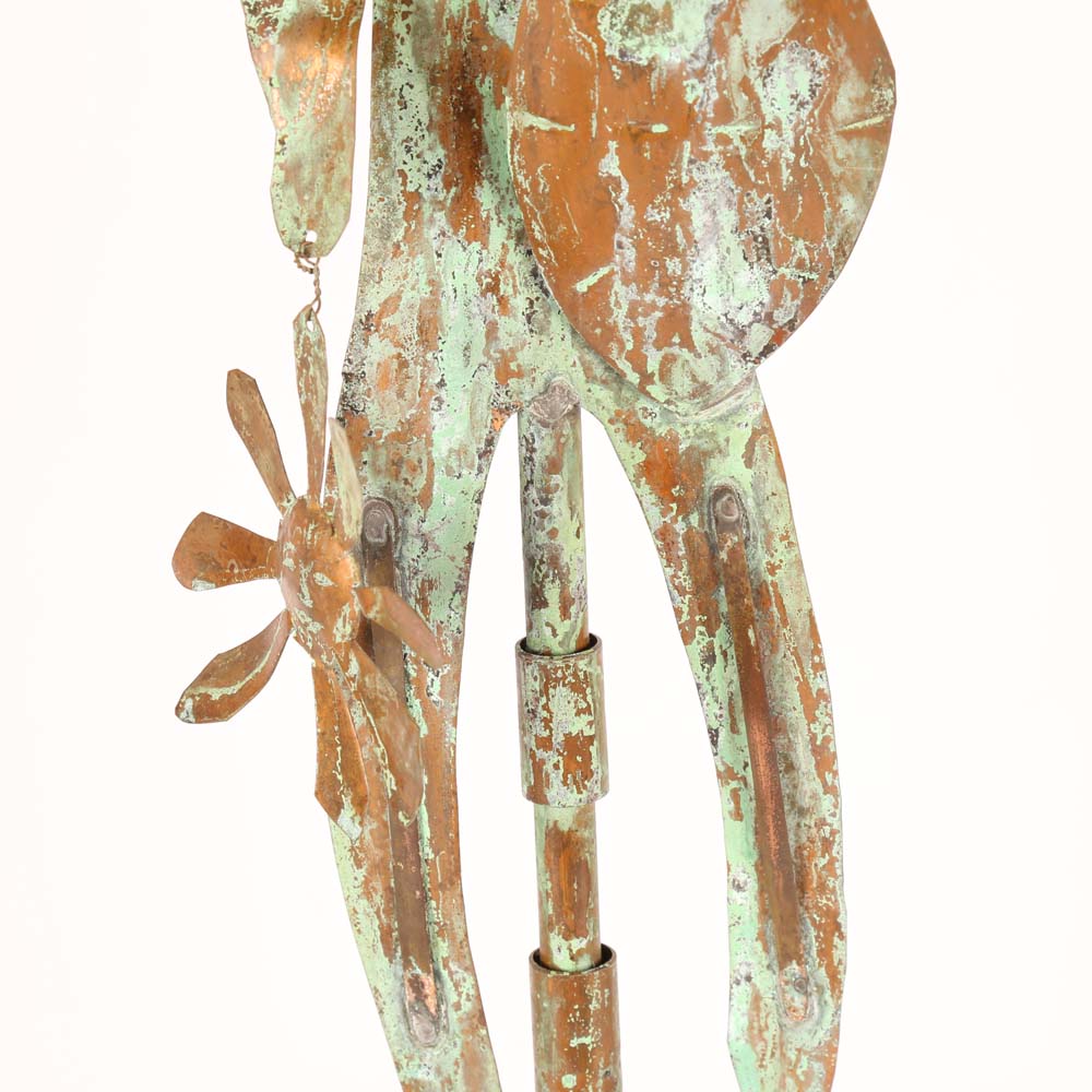 RC Thomas Signed Copper Sculpture