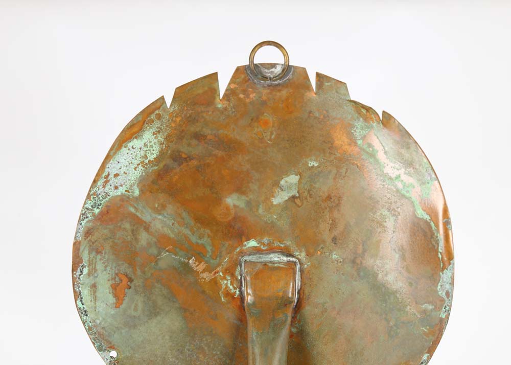 RC Thomas Signed Copper Sculpture