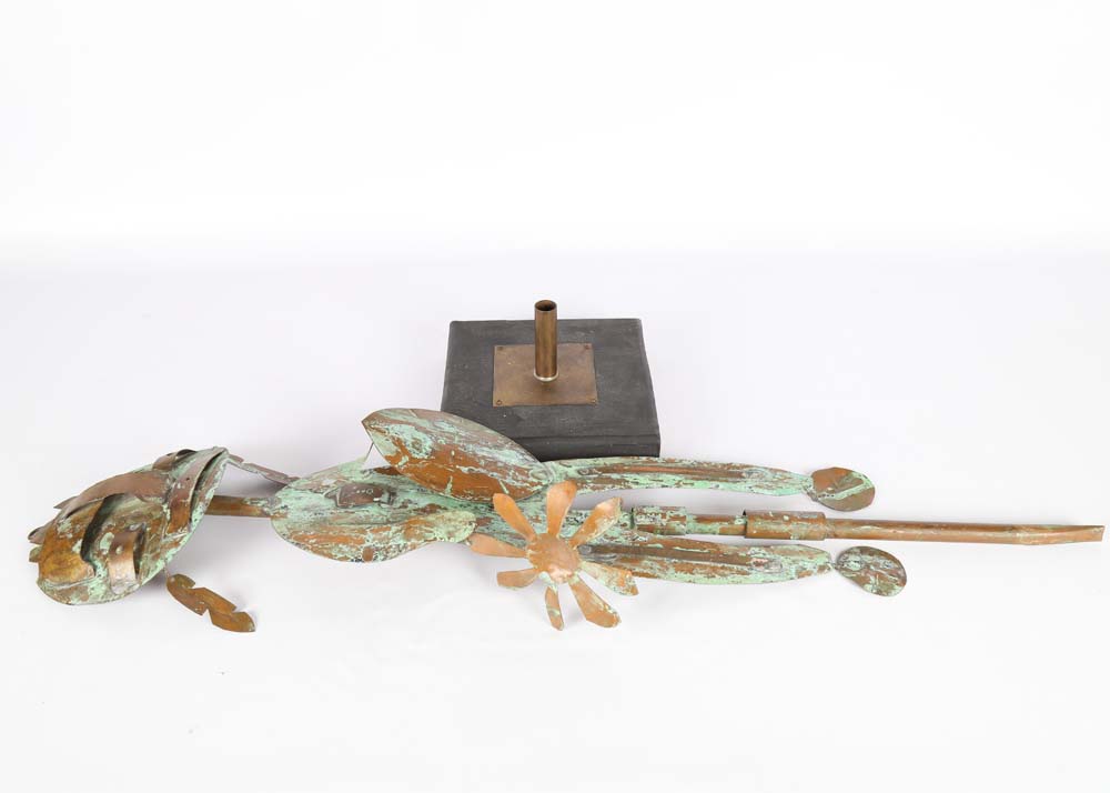 RC Thomas Signed Copper Sculpture