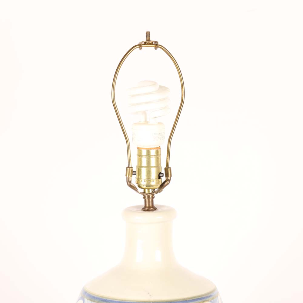 Blue and White Pottery Lamp