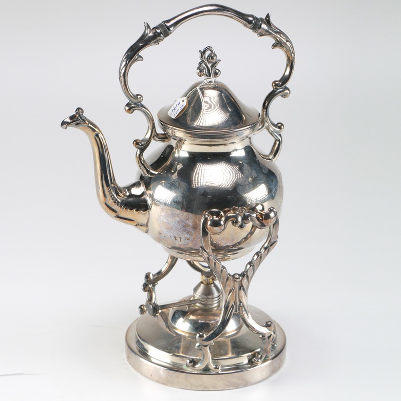 Silver on Copper Tip Teapot Burner Stand