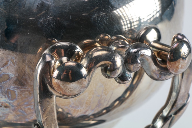 Silver on Copper Tip Teapot Burner Stand