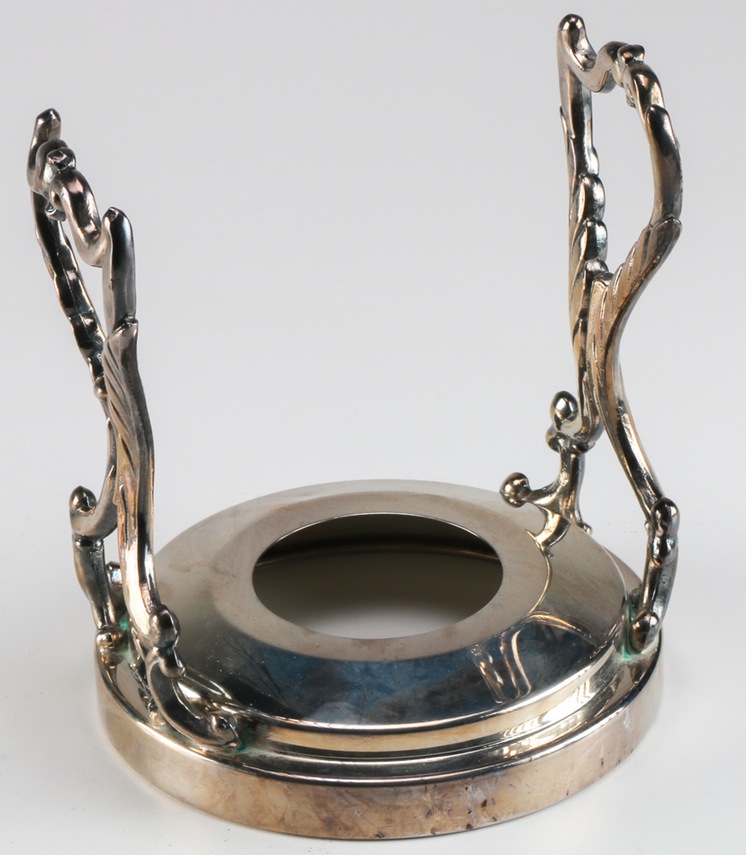 Silver on Copper Tip Teapot Burner Stand