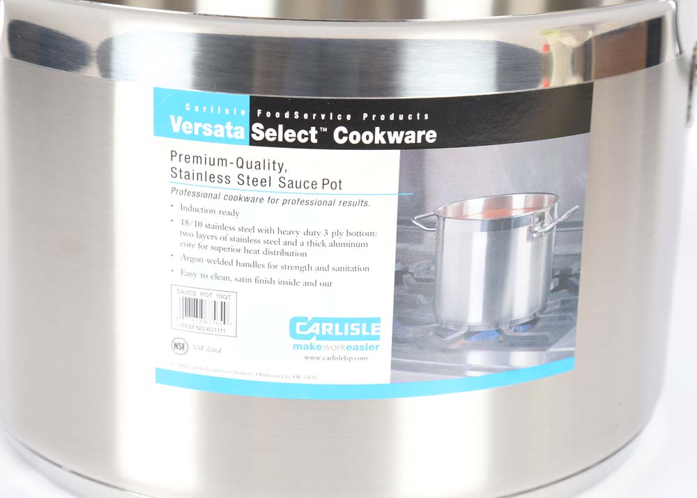 Carlisle Stainless Steel 10 Quart Sauce Pot