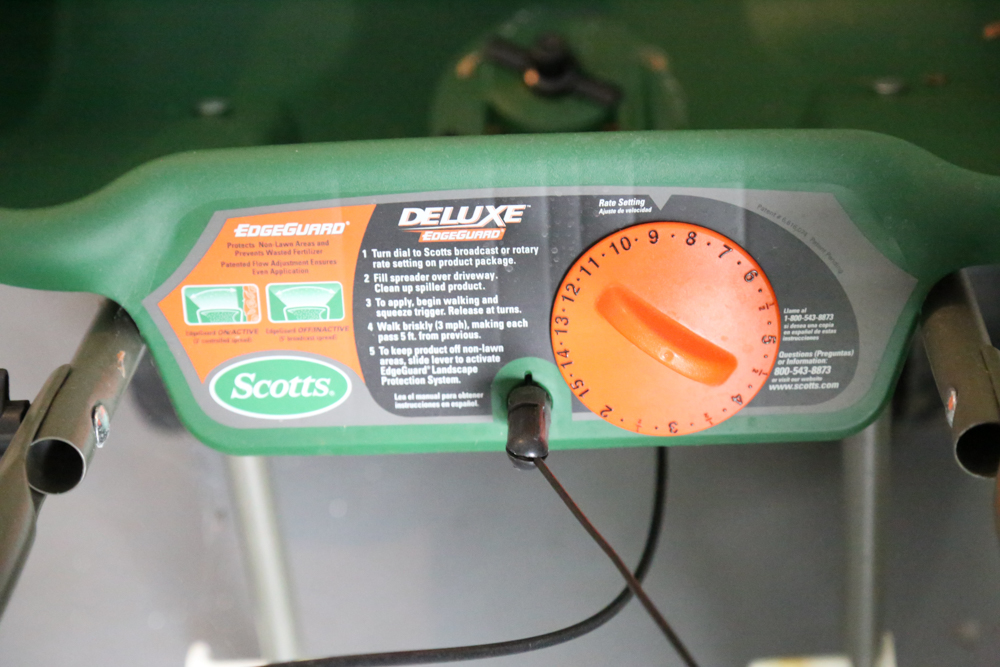 Garden Hoses and Scotts Deluxe Spreader