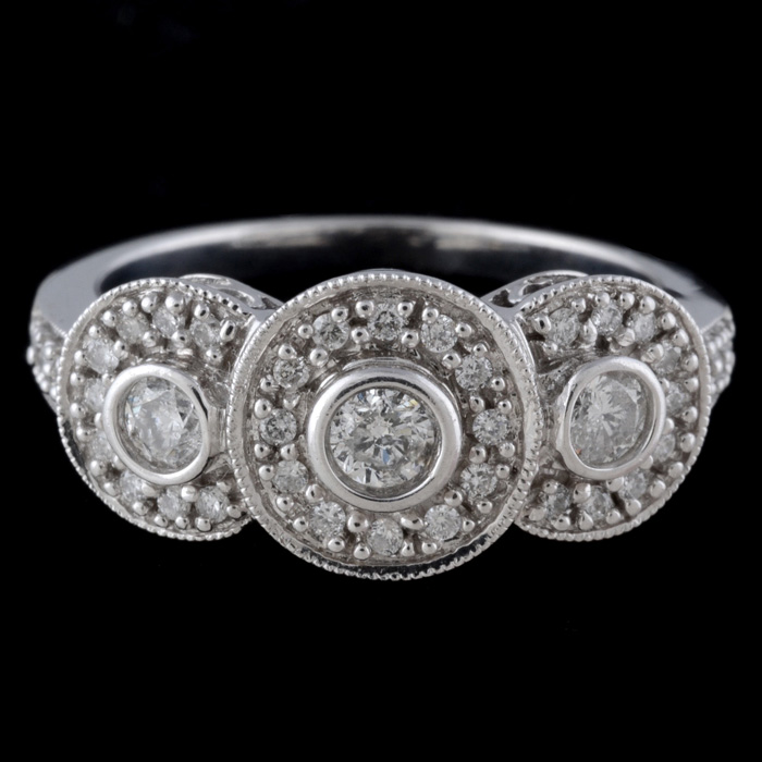 Keepsake 14K White Gold Diamond Ring