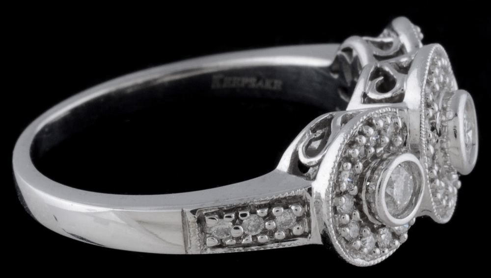 Keepsake 14K White Gold Diamond Ring