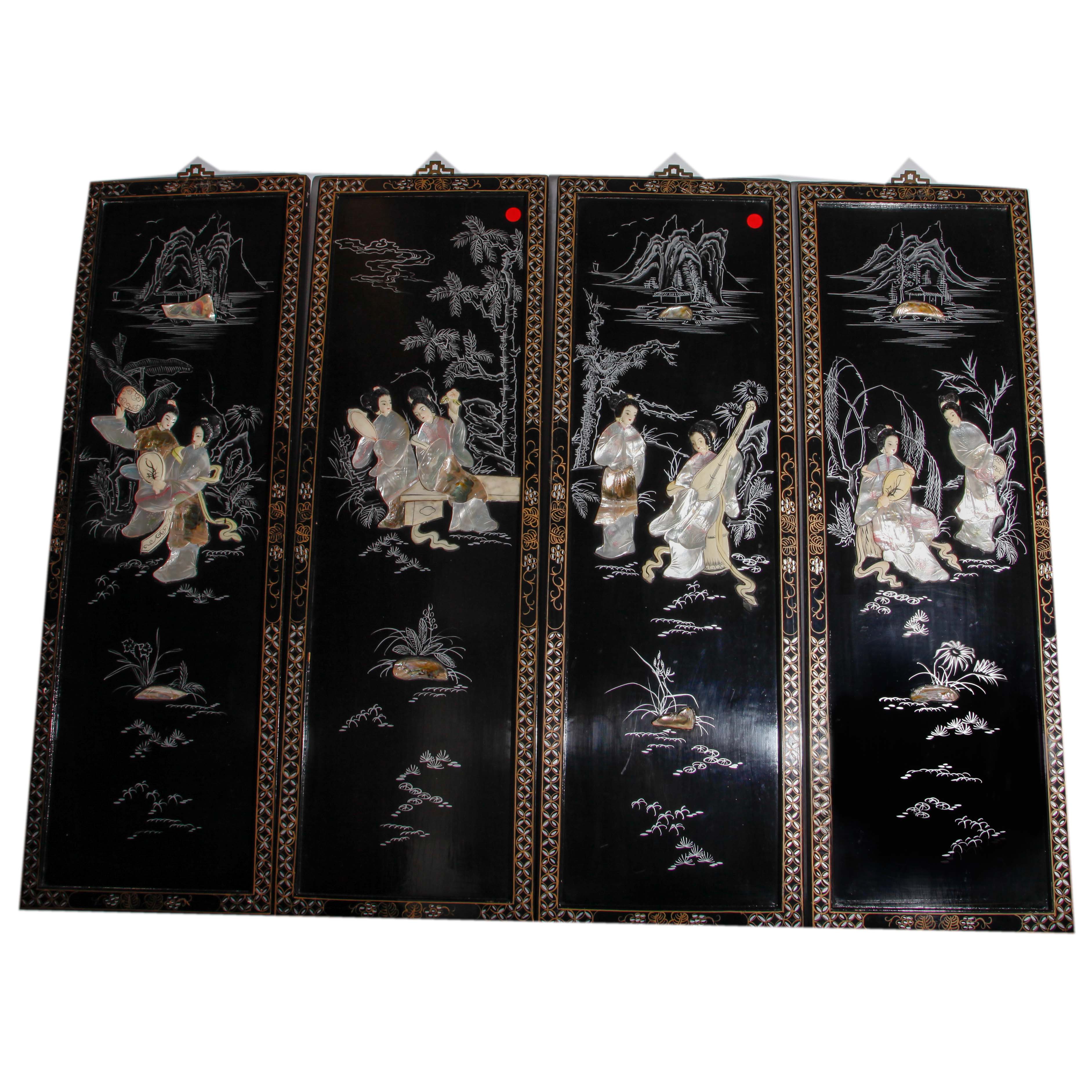 Set of Chinese Decorative Panels