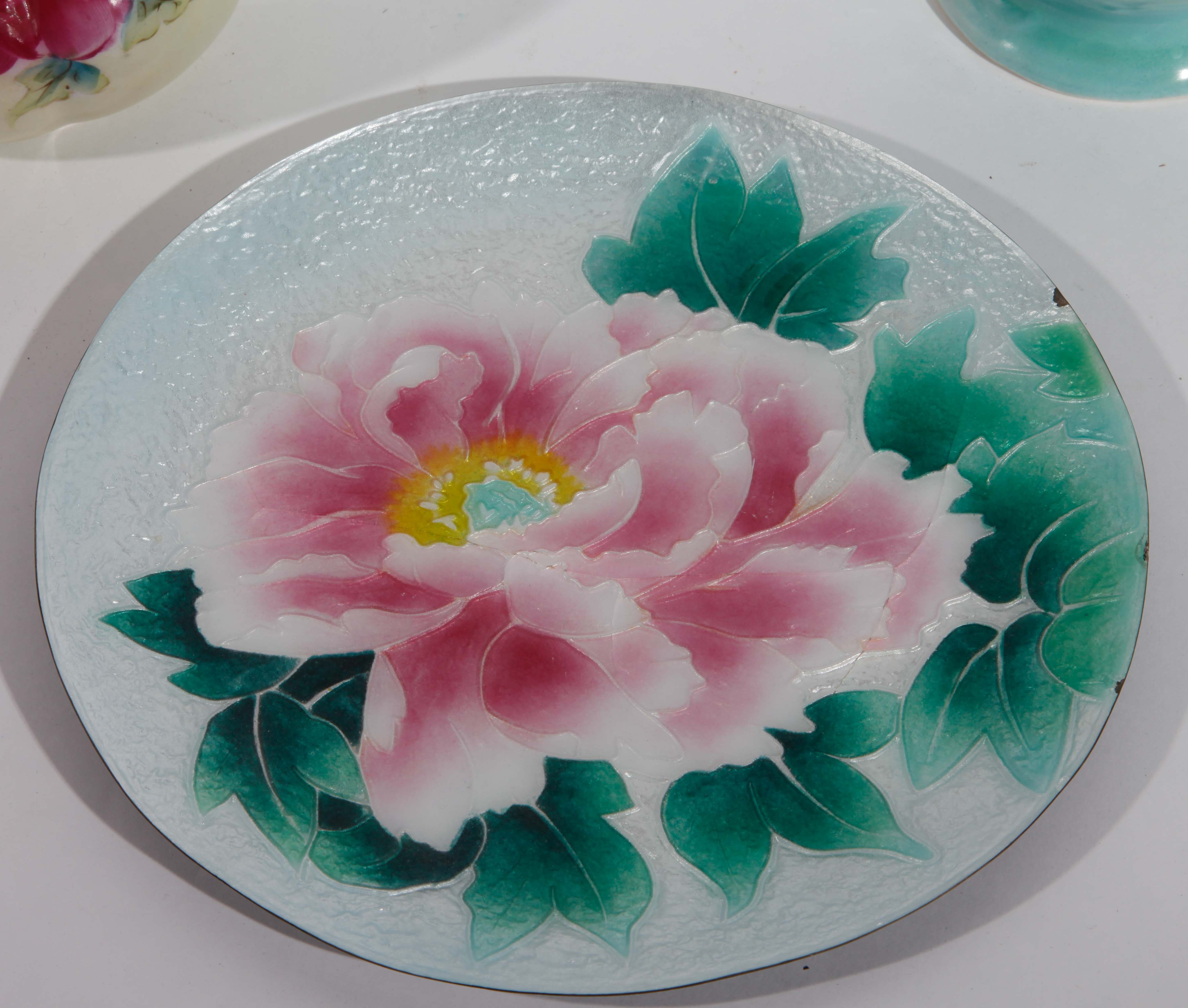 Grouping of Floral and Pastel Saucer and Pitchers