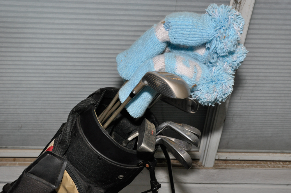 Set of Vintage Golf Clubs, Bags, and Equipment