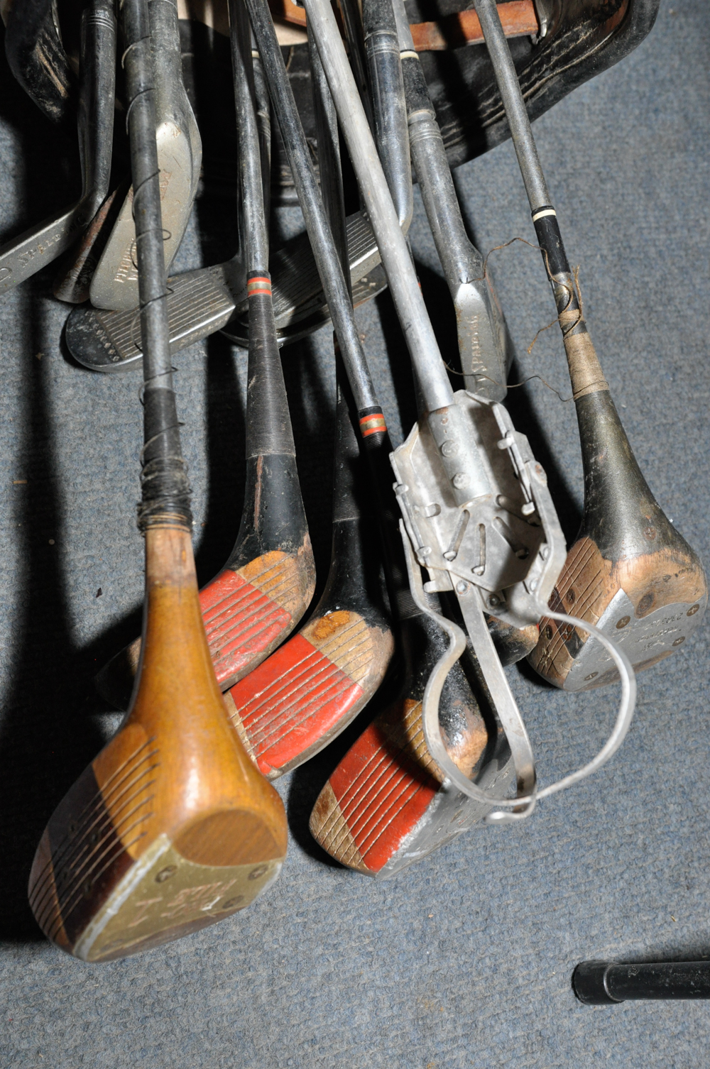 Set of Vintage Golf Clubs, Bags, and Equipment