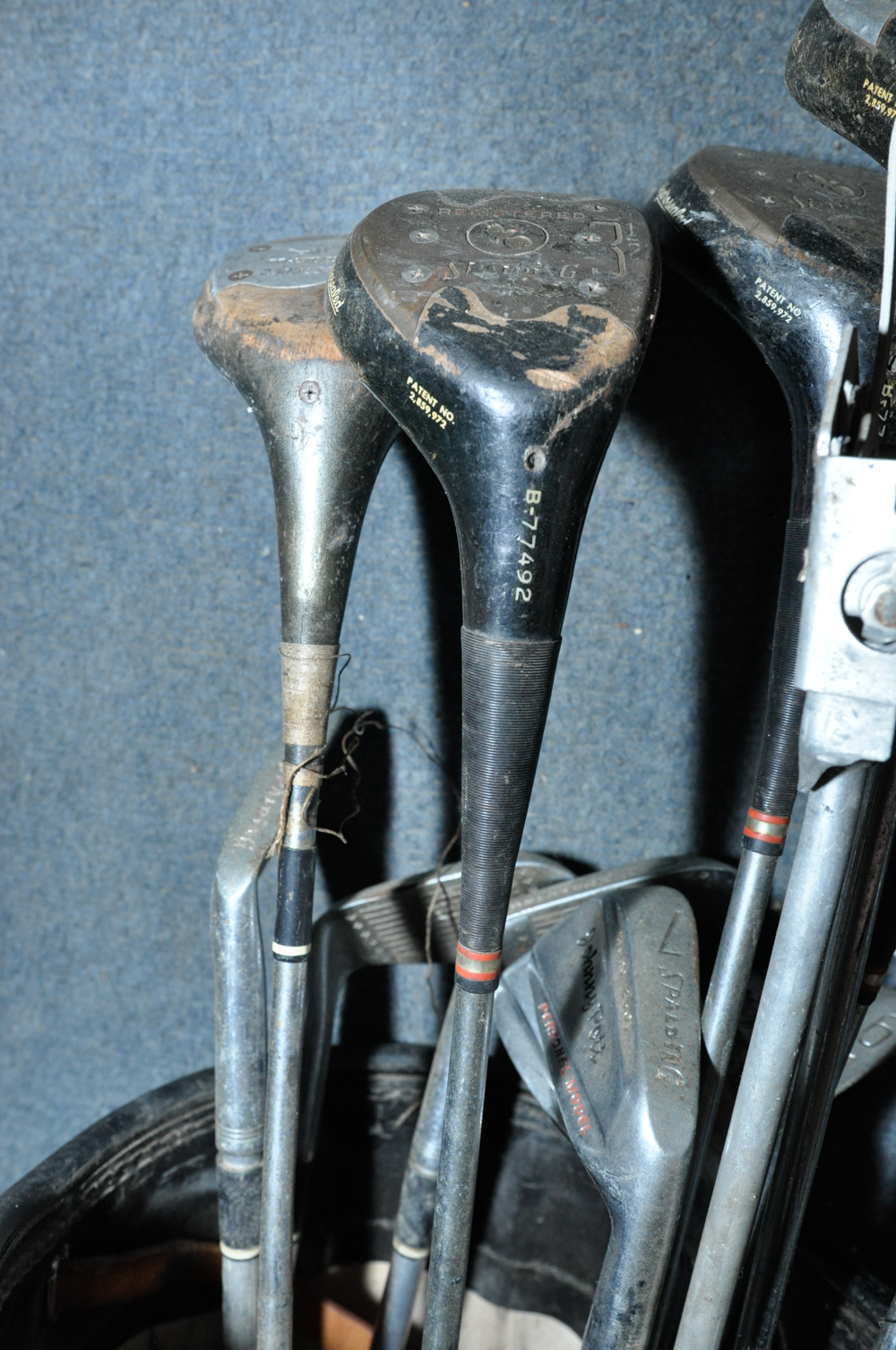 Set of Vintage Golf Clubs, Bags, and Equipment