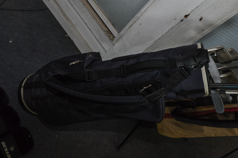 Set of Vintage Golf Clubs, Bags, and Equipment