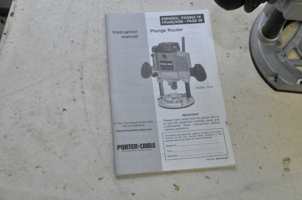 "Porter-Cable" Plunge Router with Manual