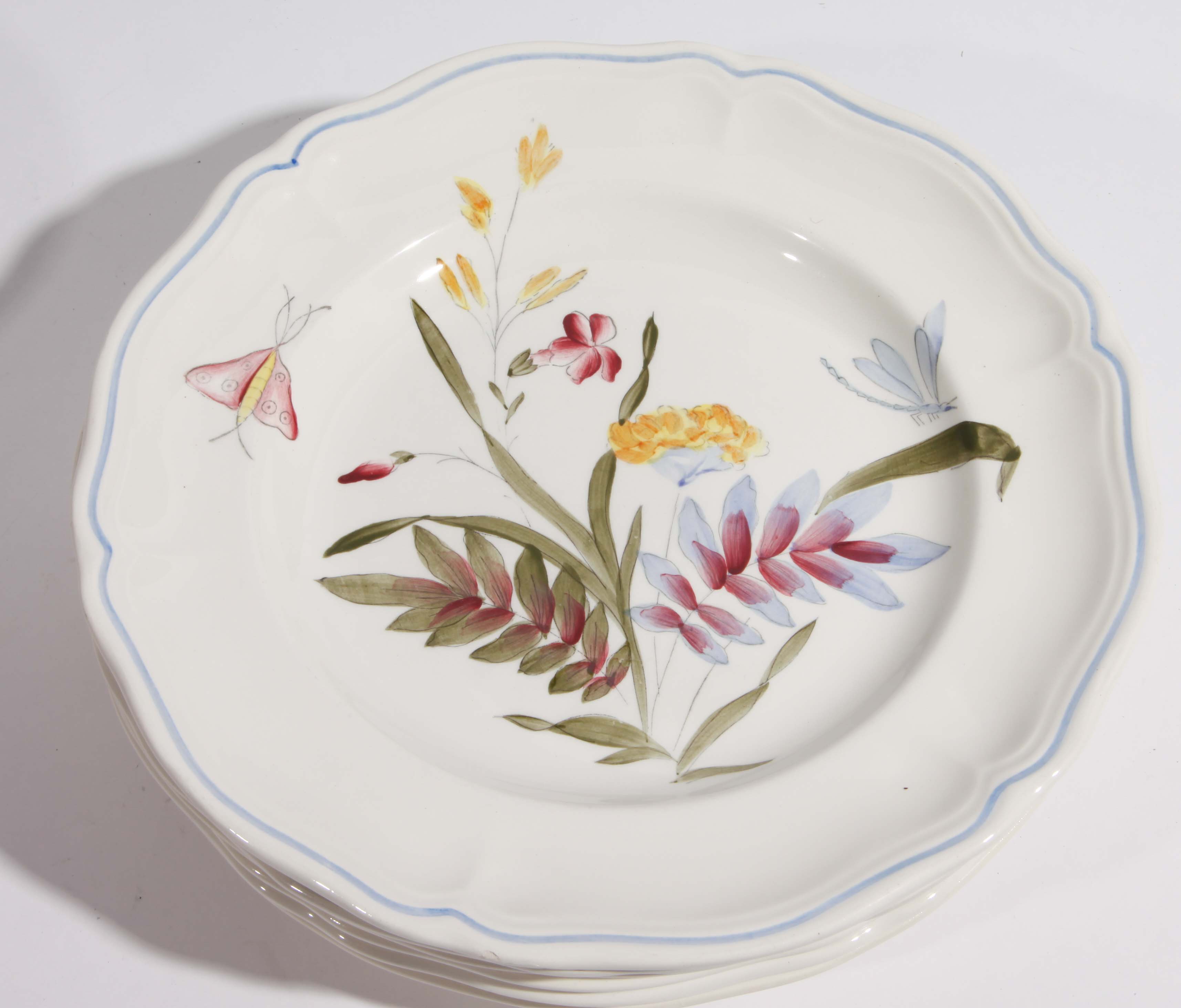 Collection of Teacups and Plates, French and German