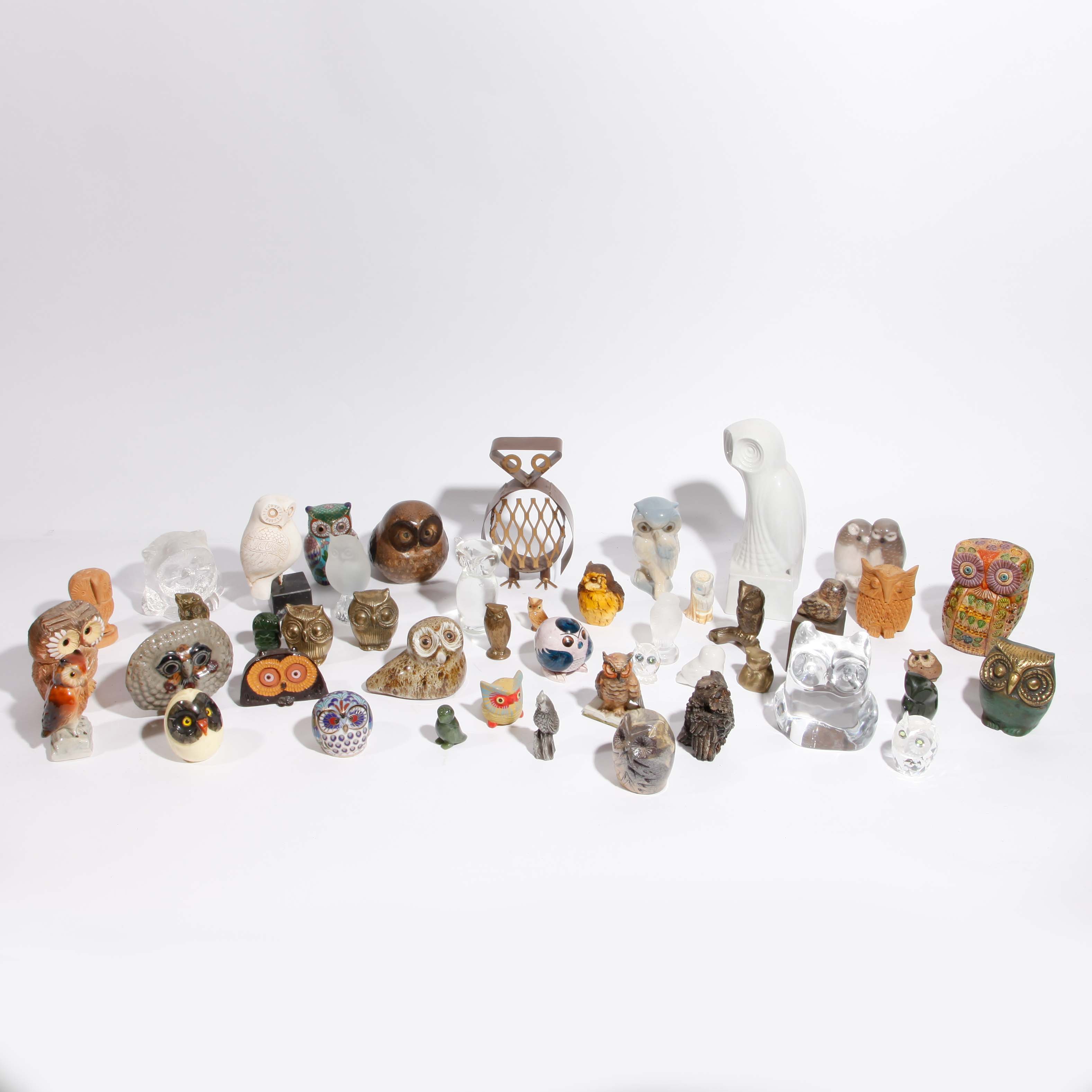 Large Grouping of Decorative Owls