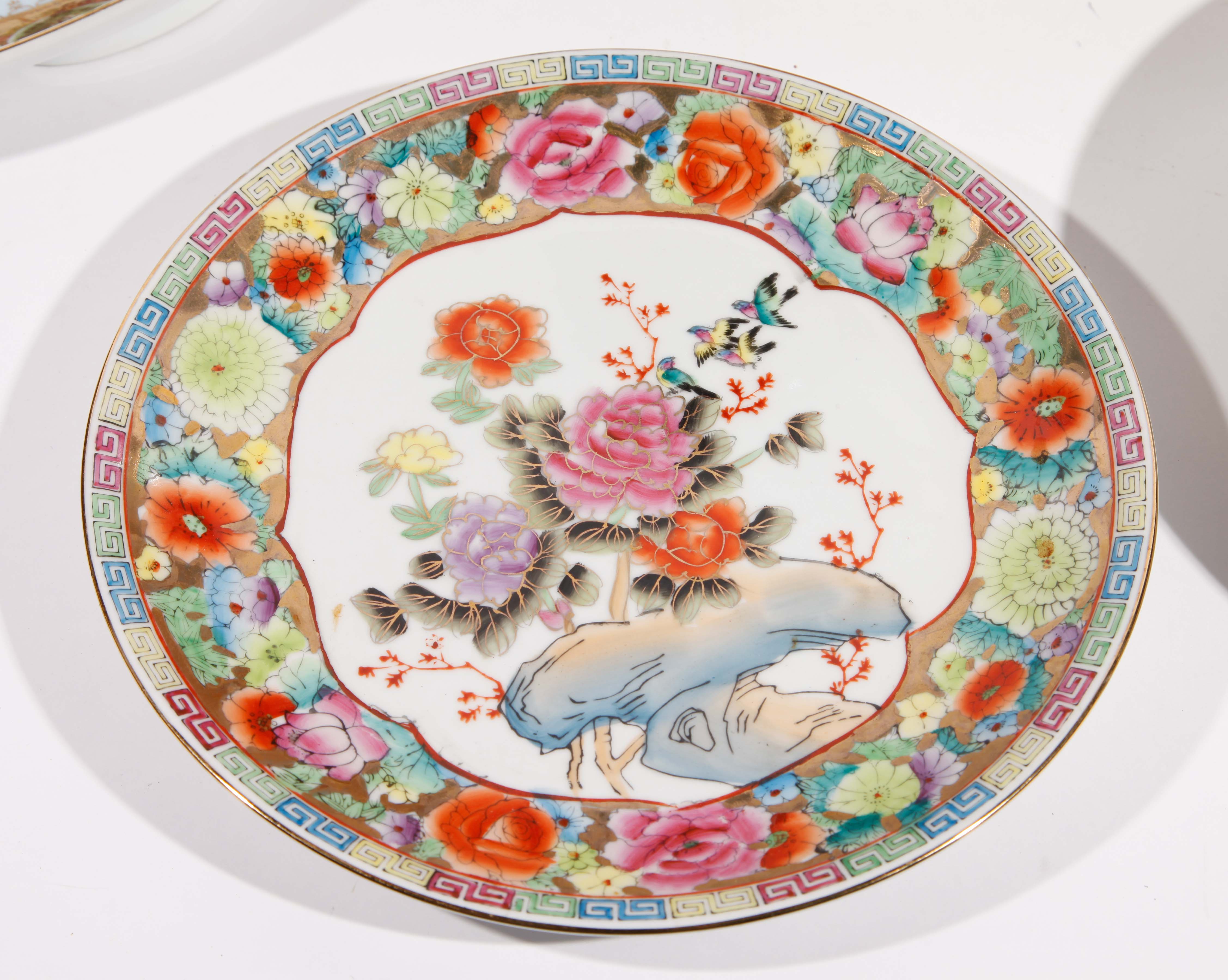 Collection of Decorative Plates and Asian Vases