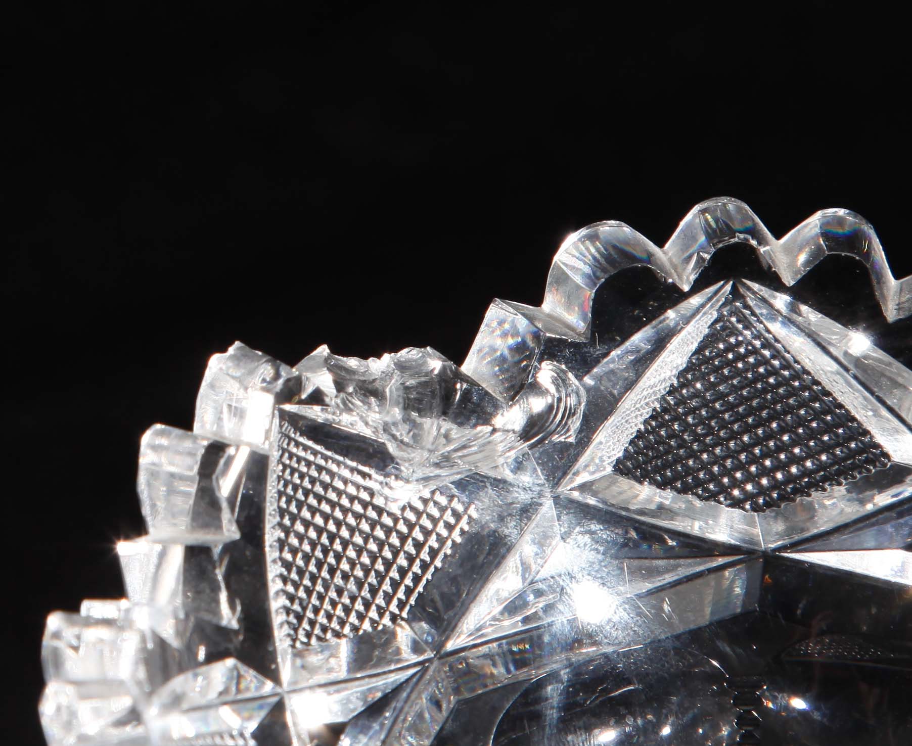 Grouping of Cut Glass Decanter and Vase