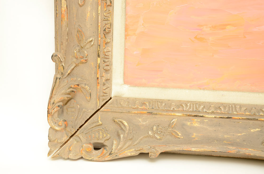 Harold Kraus Original Oil On Board, Titled "At the Beach"