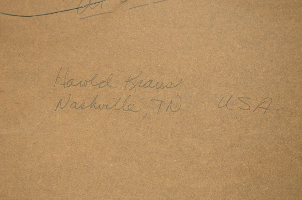 Harold Kraus Original Oil On Board, Titled "At the Beach"