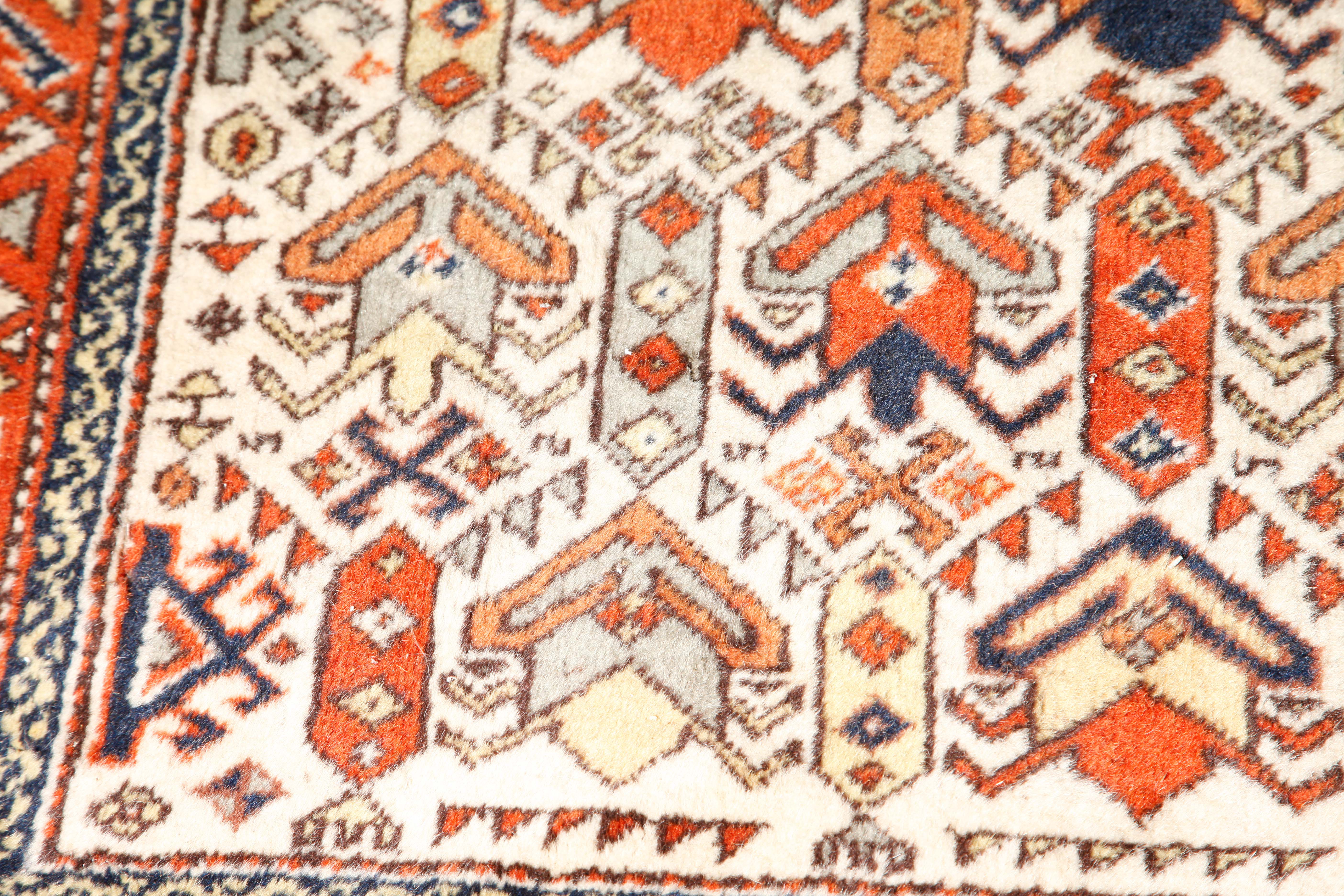 Handwoven Borjalu-Style Wool Area Rug