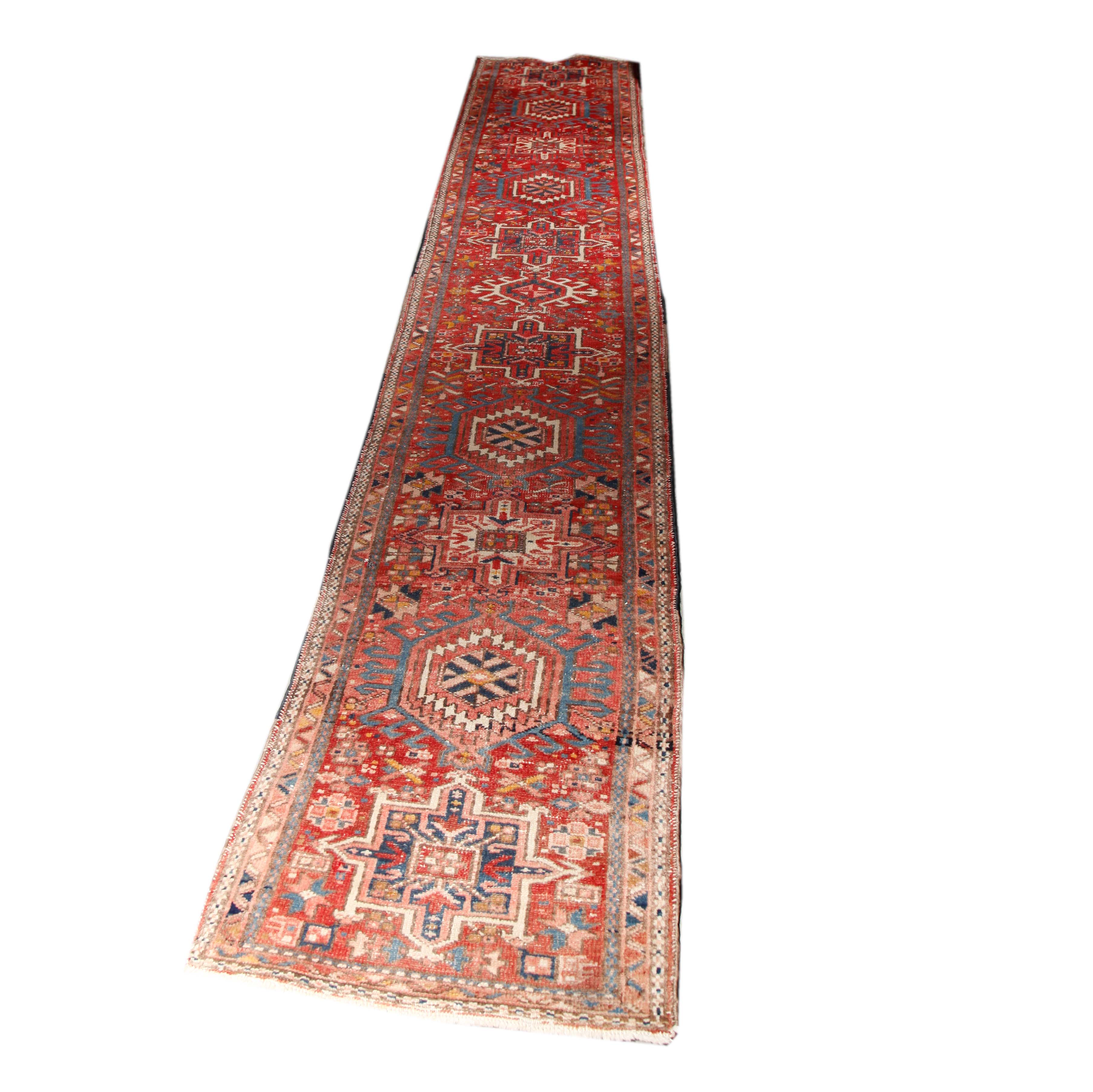 Vintage Handwoven Karaja Carpet Runner