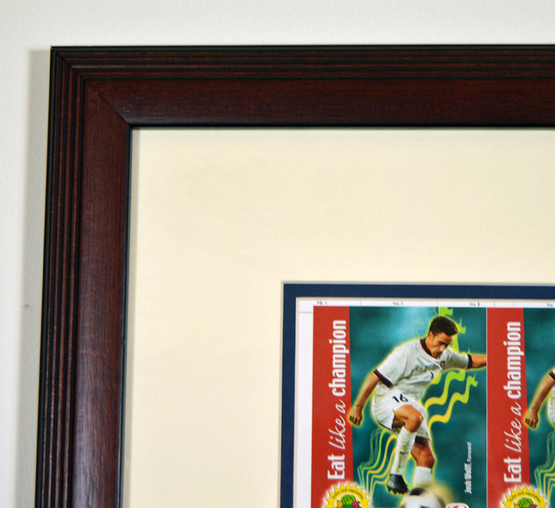 Signed Offset Lithograph of Uncut Sheet of Soccer Player Cards Including Mia Hamm