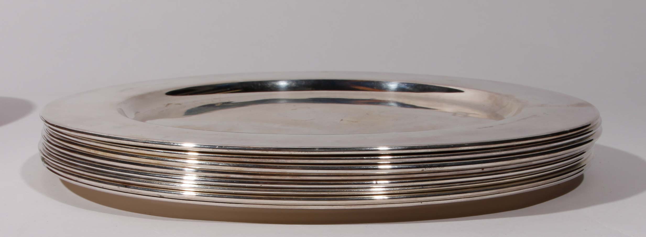 Grouping of an Old Copper Offetory Plate and Metal Chargers