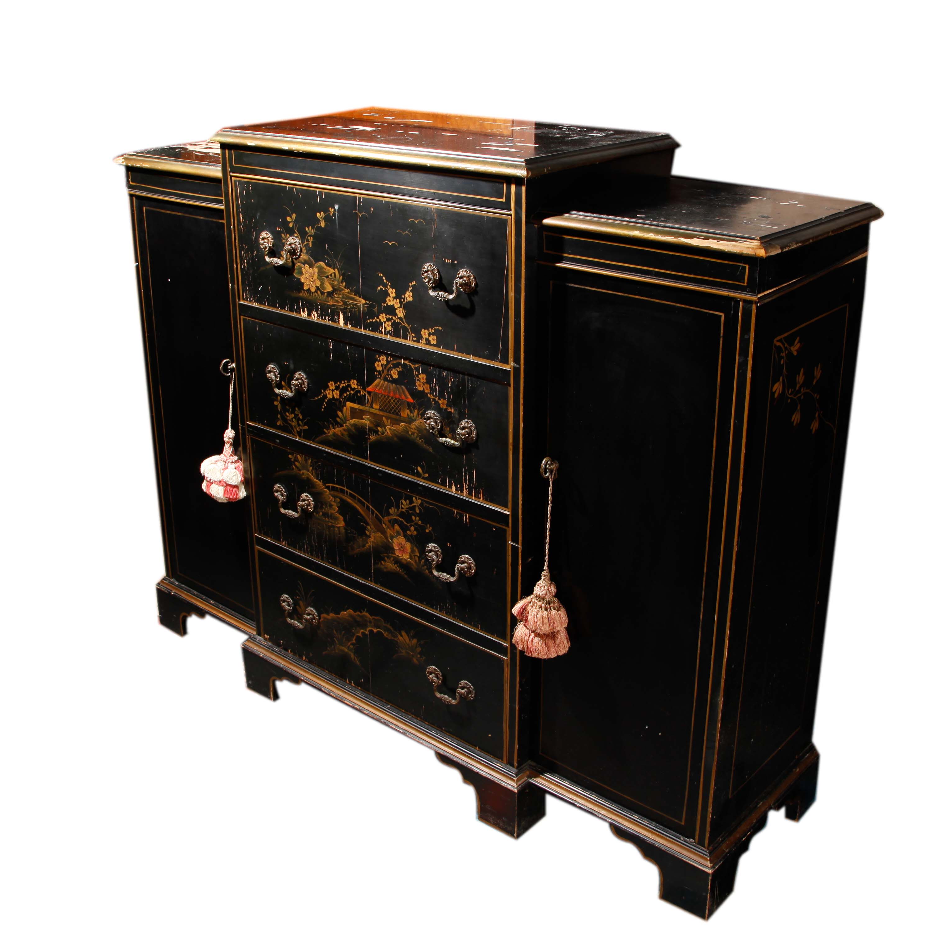 Painted Japanese Style Secretary