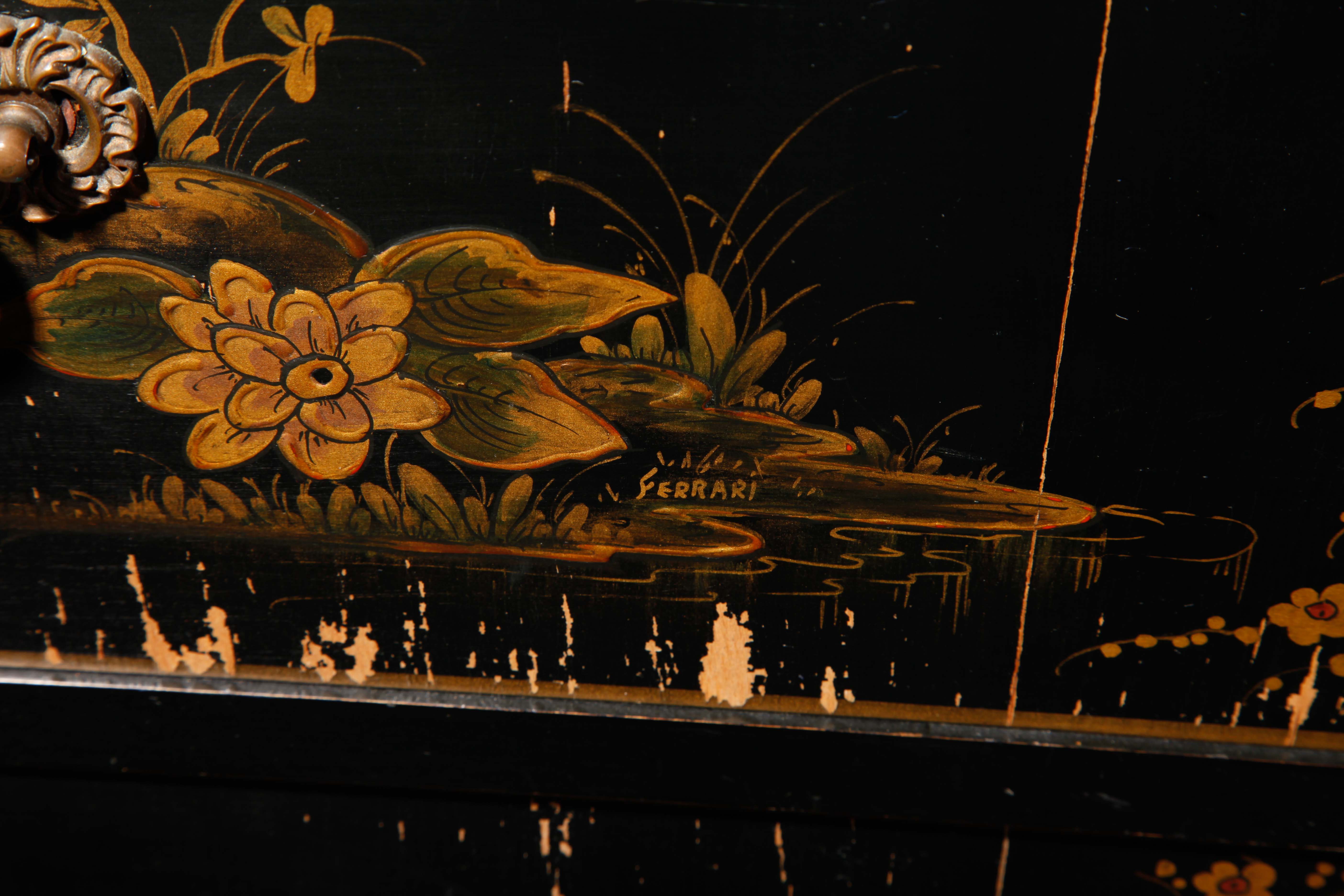 Painted Japanese Style Secretary