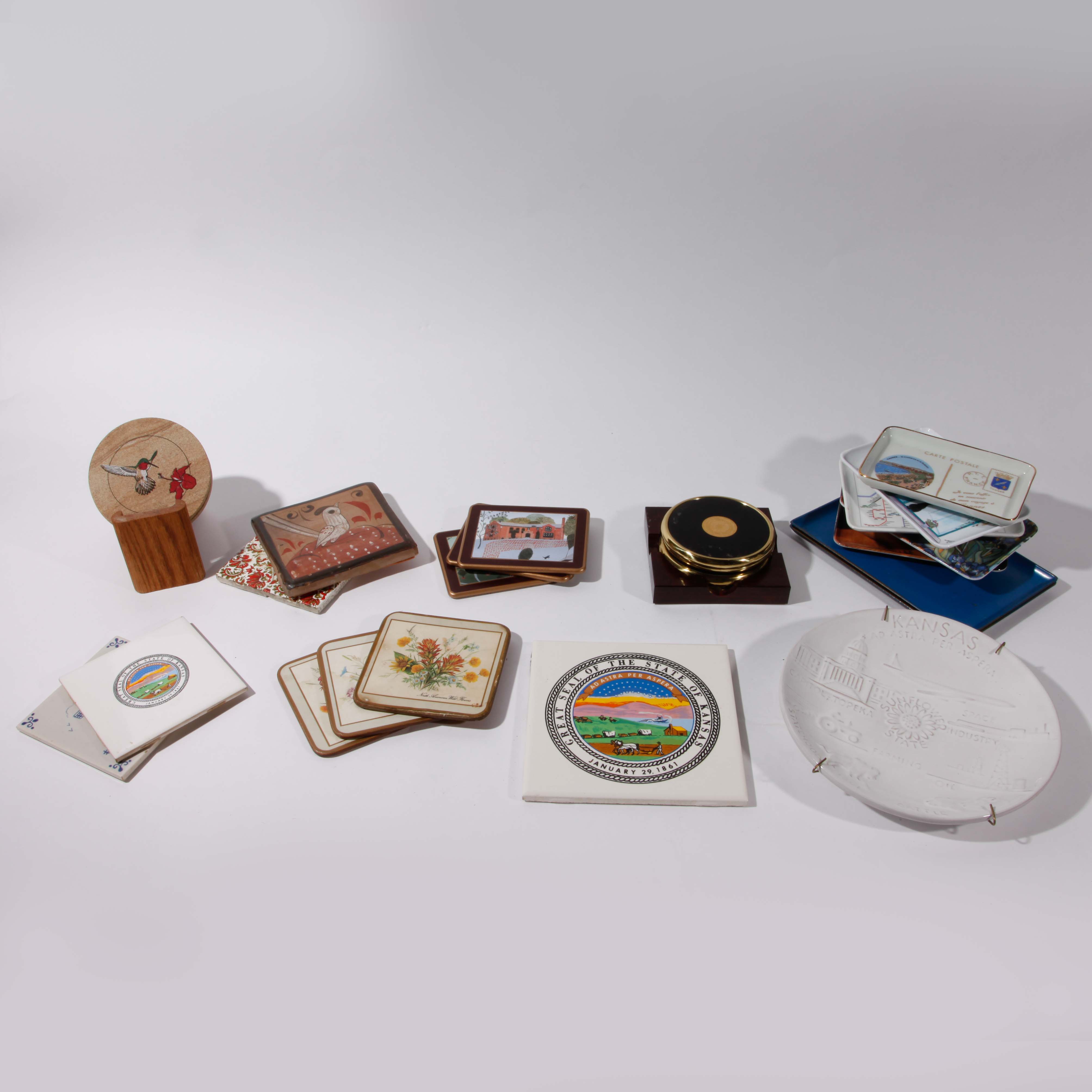 Collection of Coasters and decorative plates