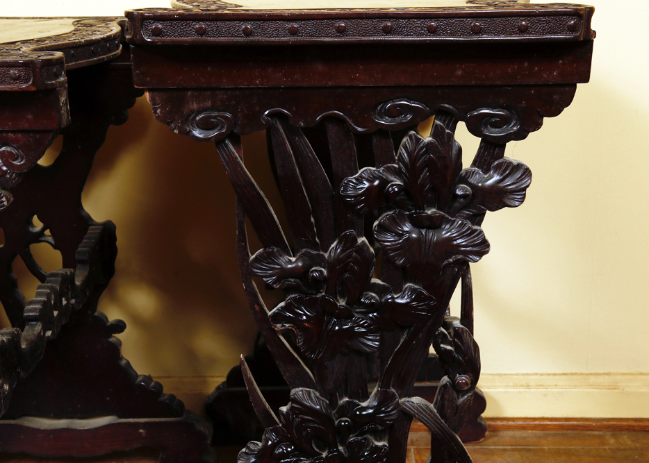 Set of Vintage Chinese Hardwood Nesting Tables