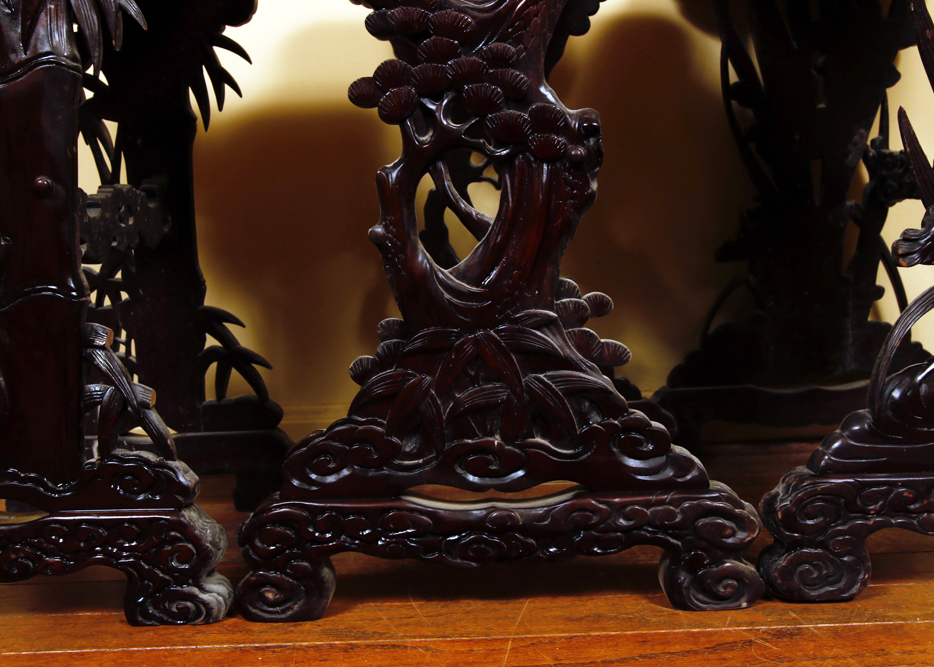 Set of Vintage Chinese Hardwood Nesting Tables