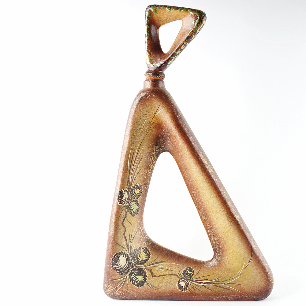 1956 Handpainted Ceramic Art Decanter by Olive Johnson