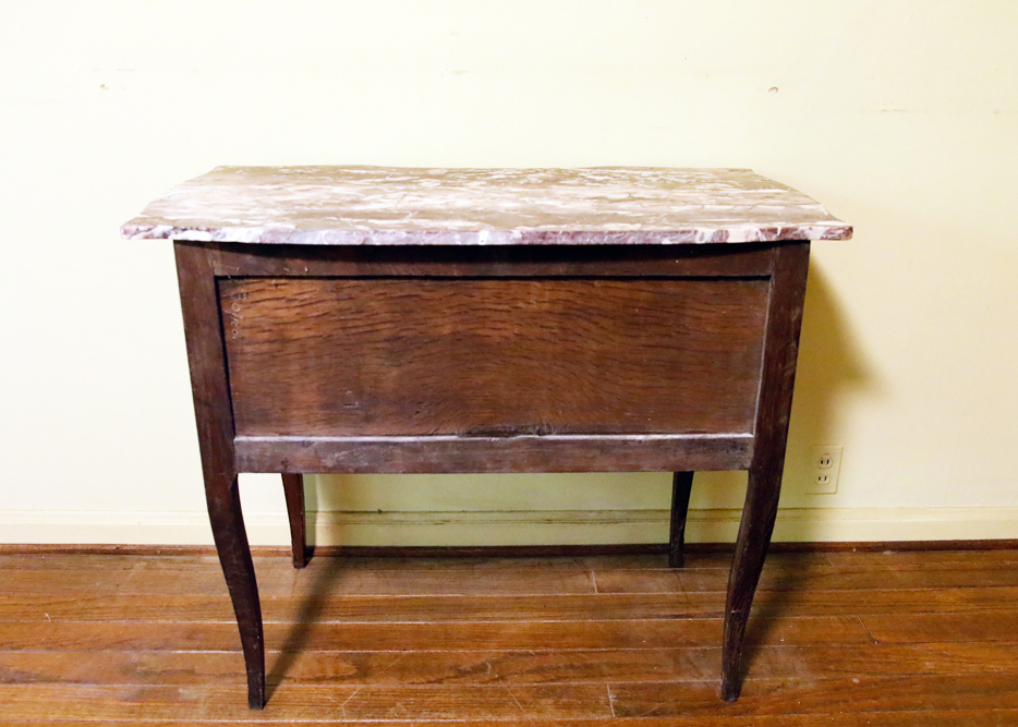 Antique Side Table with Marble Top