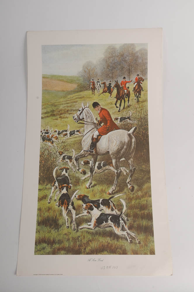 Three Fox Hunting Prints