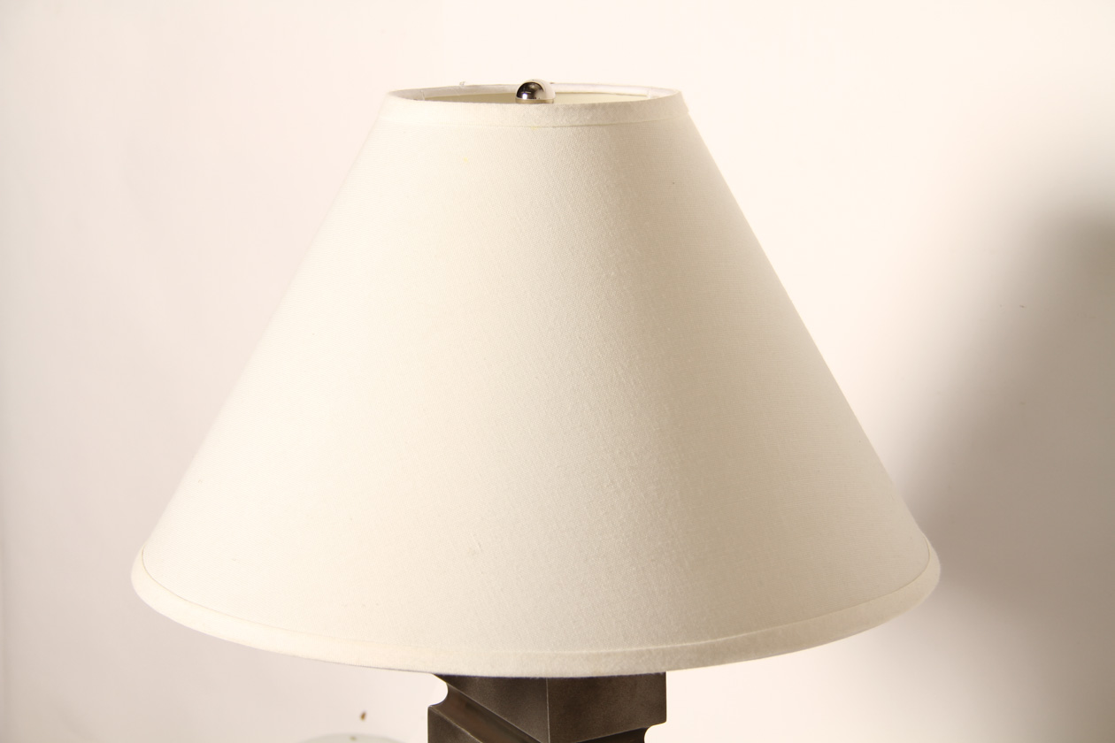 Pair of Modern Gray Table Lamps