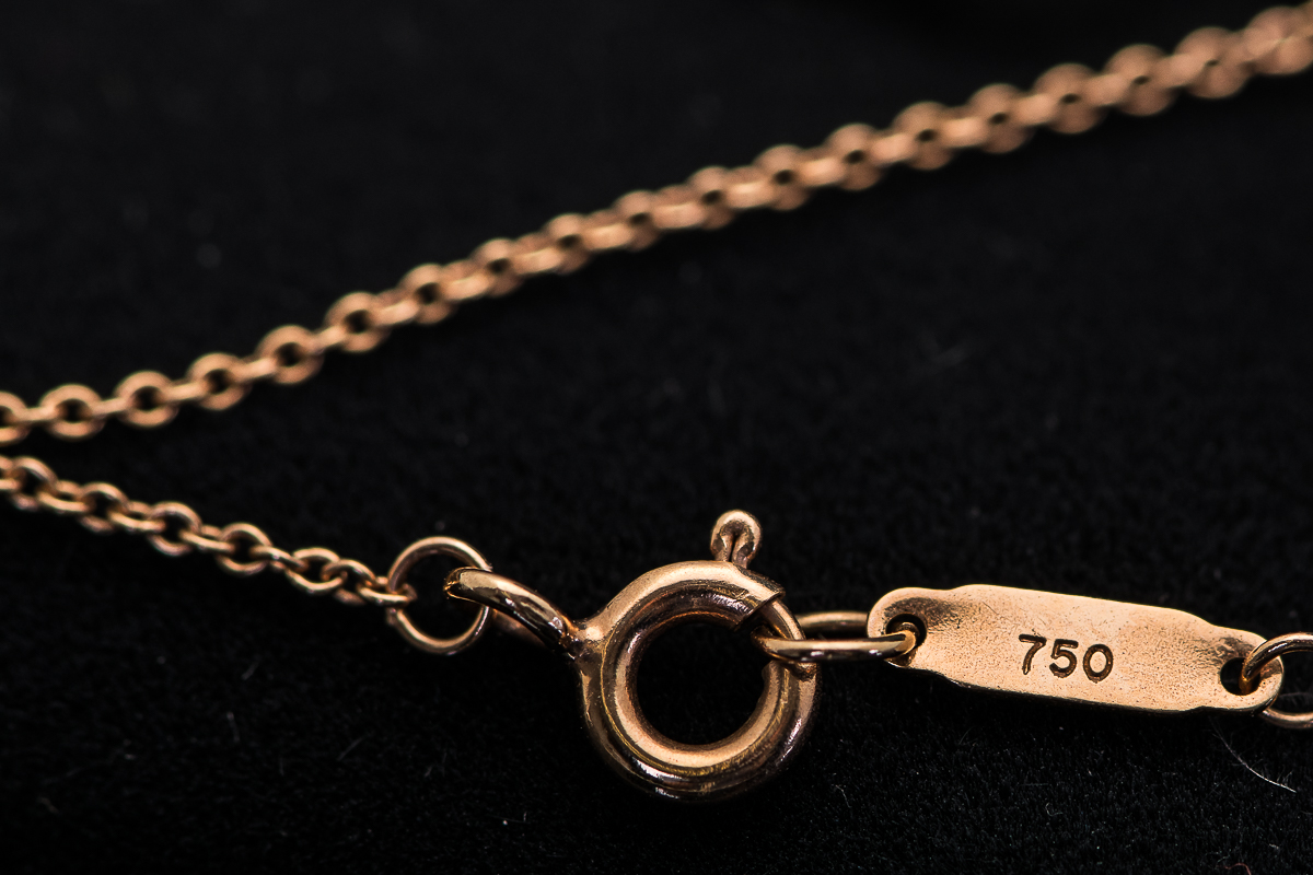 Tiffany & Co. 18K Rose Gold and Diamond Heart Lock Necklace