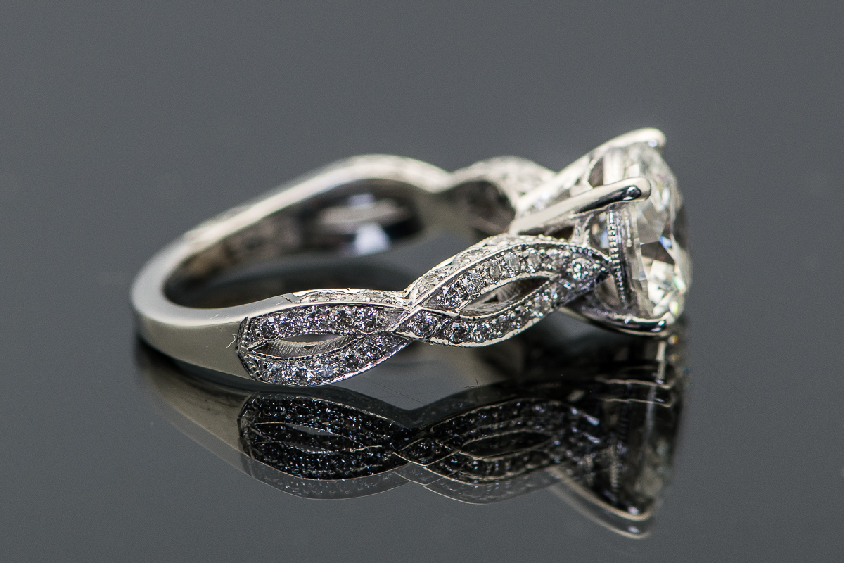 Tacori 18k White Gold and 2.56 CTW Diamond Ring