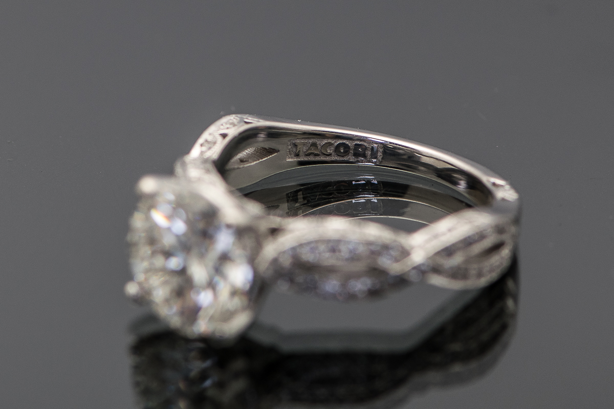 Tacori 18k White Gold and 2.56 CTW Diamond Ring