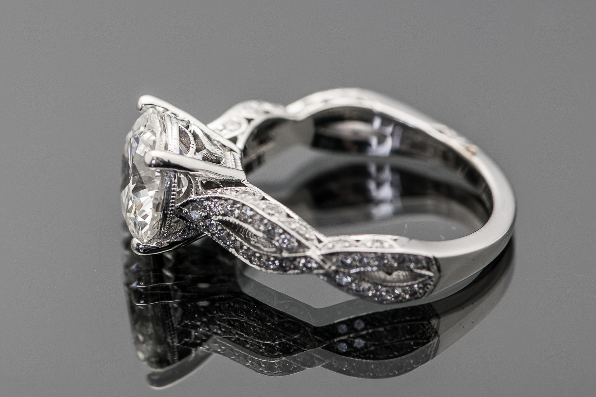 Tacori 18k White Gold and 2.56 CTW Diamond Ring