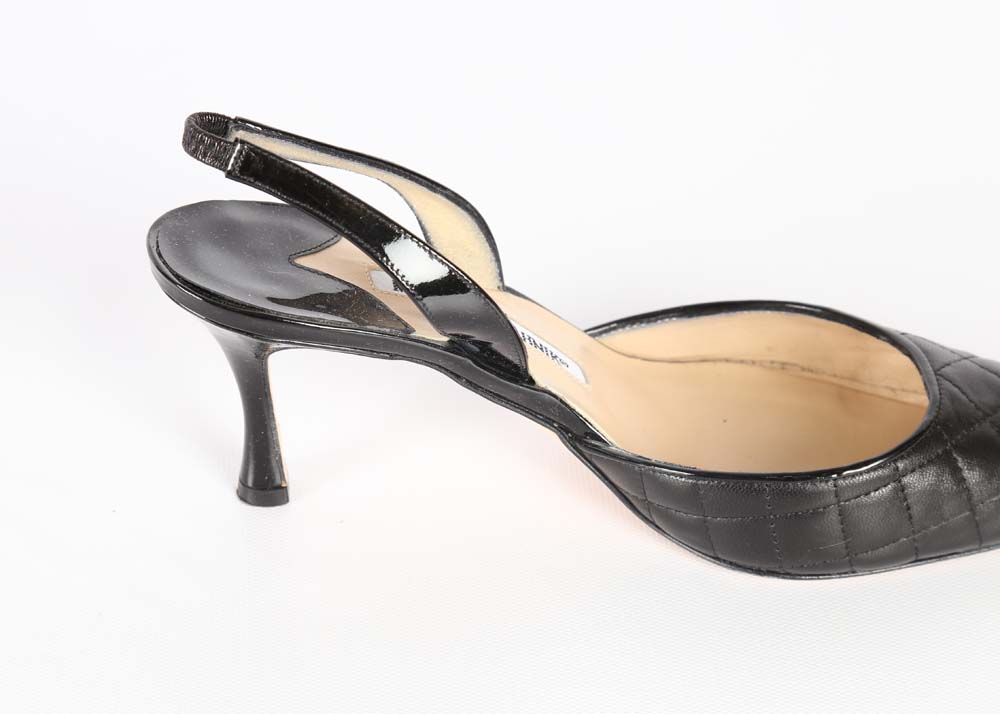 Manolo Blahnik Black Slingbacks
