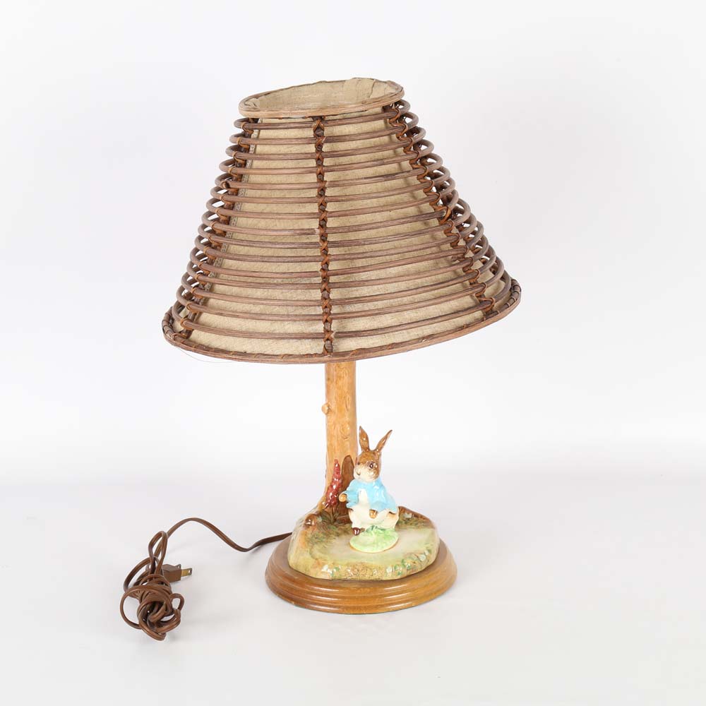 Vintage Peter Rabbit Figural Table Lamp