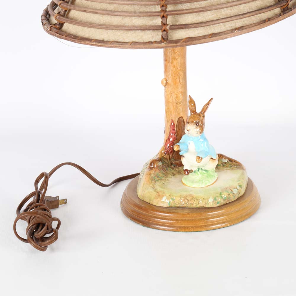 Vintage Peter Rabbit Figural Table Lamp
