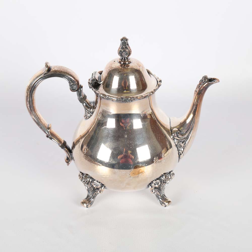 Wilcox American Rose Silver Plated Tea Service