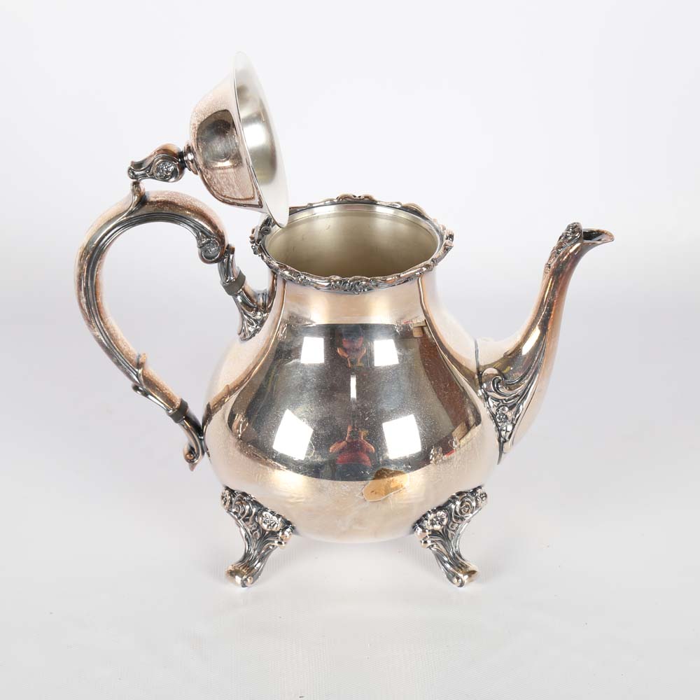 Wilcox American Rose Silver Plated Tea Service