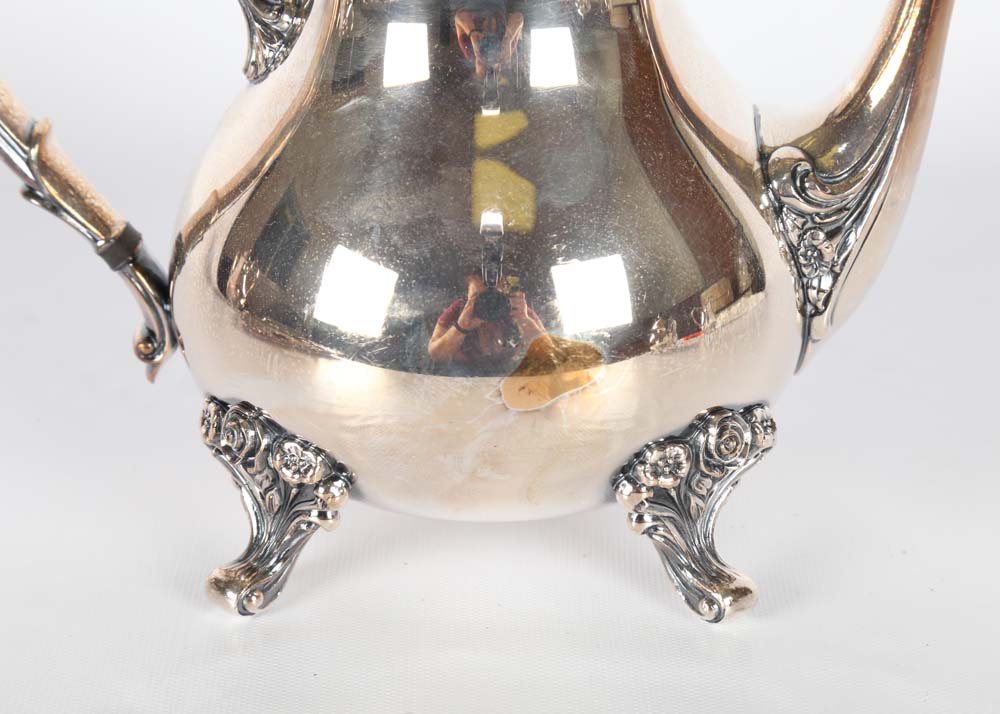 Wilcox American Rose Silver Plated Tea Service