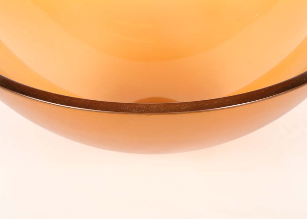Tempered Glass Amber Sink Basin