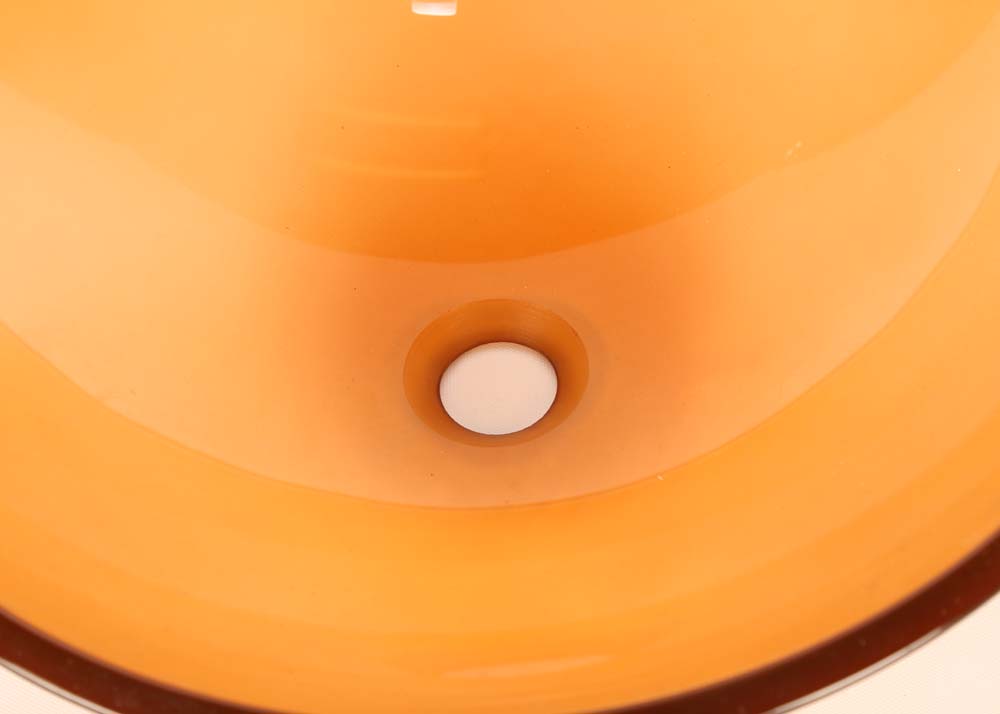 Tempered Glass Amber Sink Basin